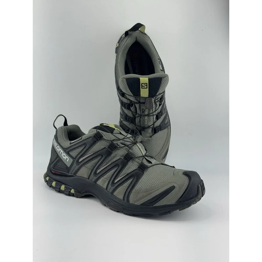 Salomon XA PRO 3D Shoes Green Black Hiking Trail 145464 Running Men's Size 9.5